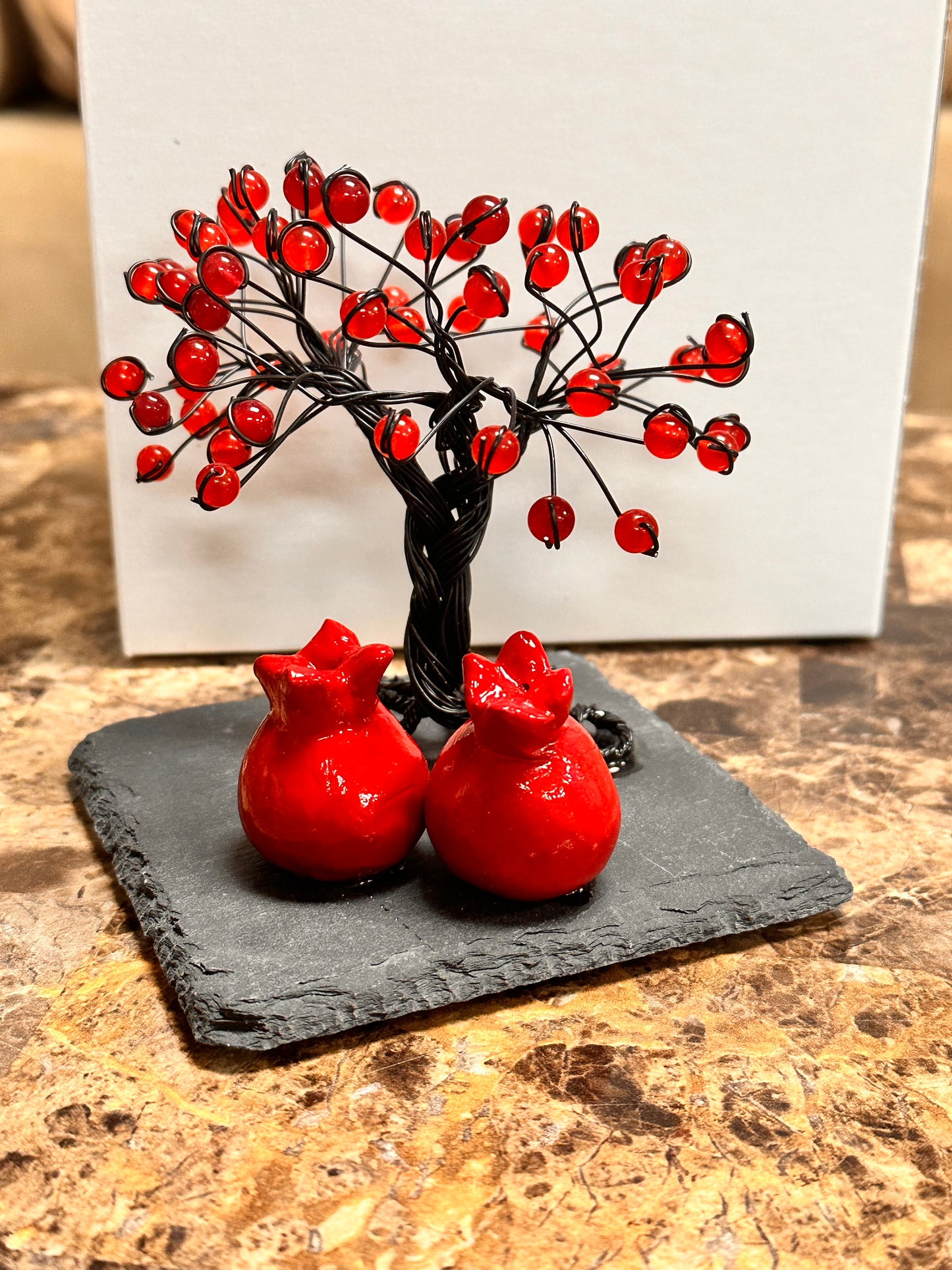 Two Pomegranates Wire Tree